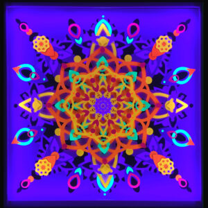 Mandala IlluminART™ Framed LED Glow in the dark 24x24